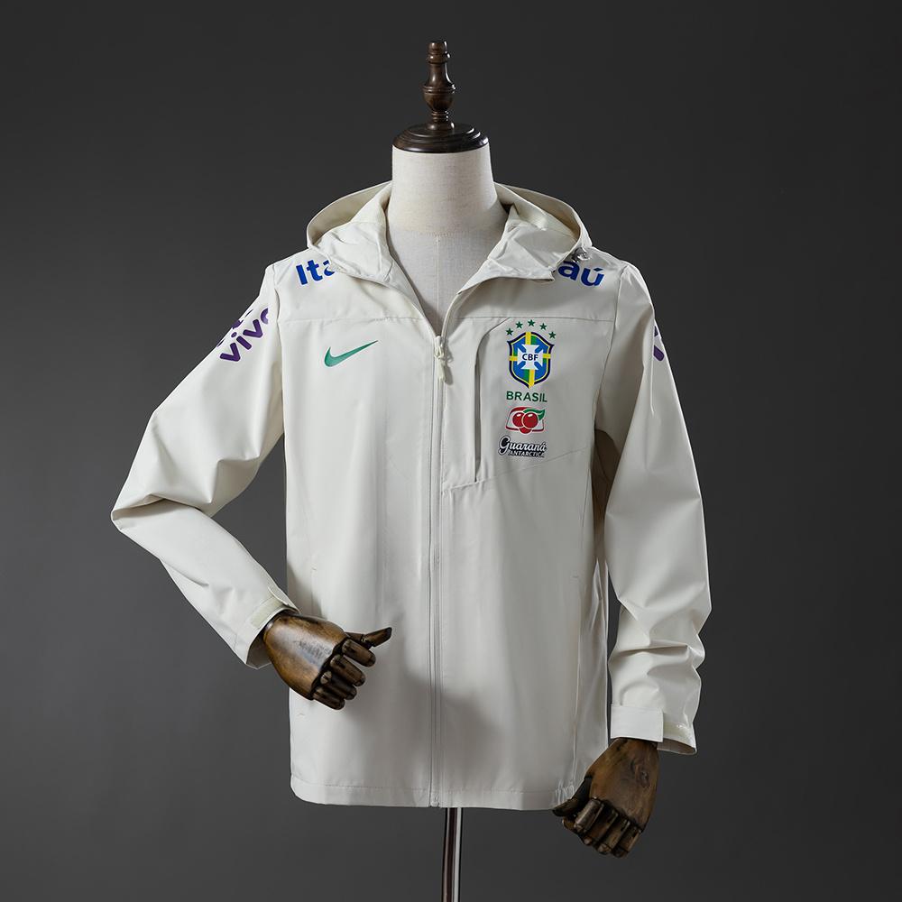 Brésil Coupe-vent Crème 2026 - Choppe ton maillot