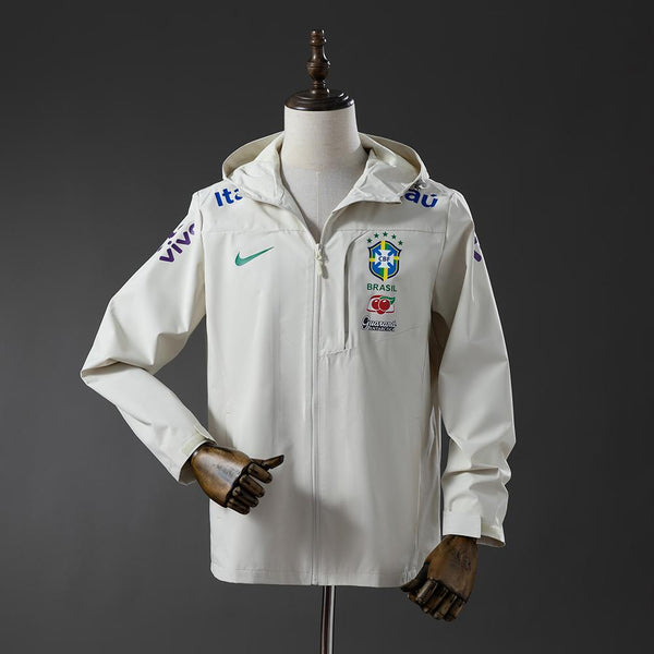 Brésil Coupe-vent Crème 2026 - Choppe ton maillot