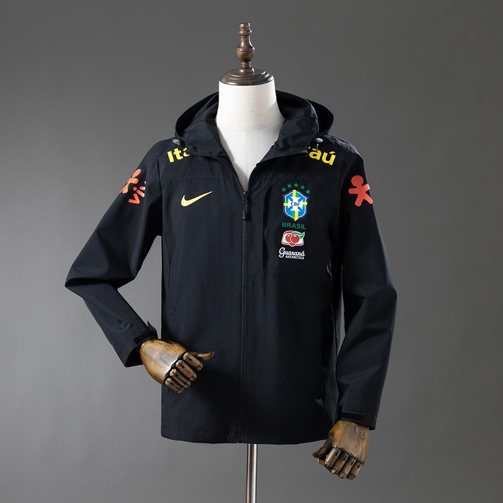 Brésil Coupe-vent Noir 2026 - Choppe ton maillot