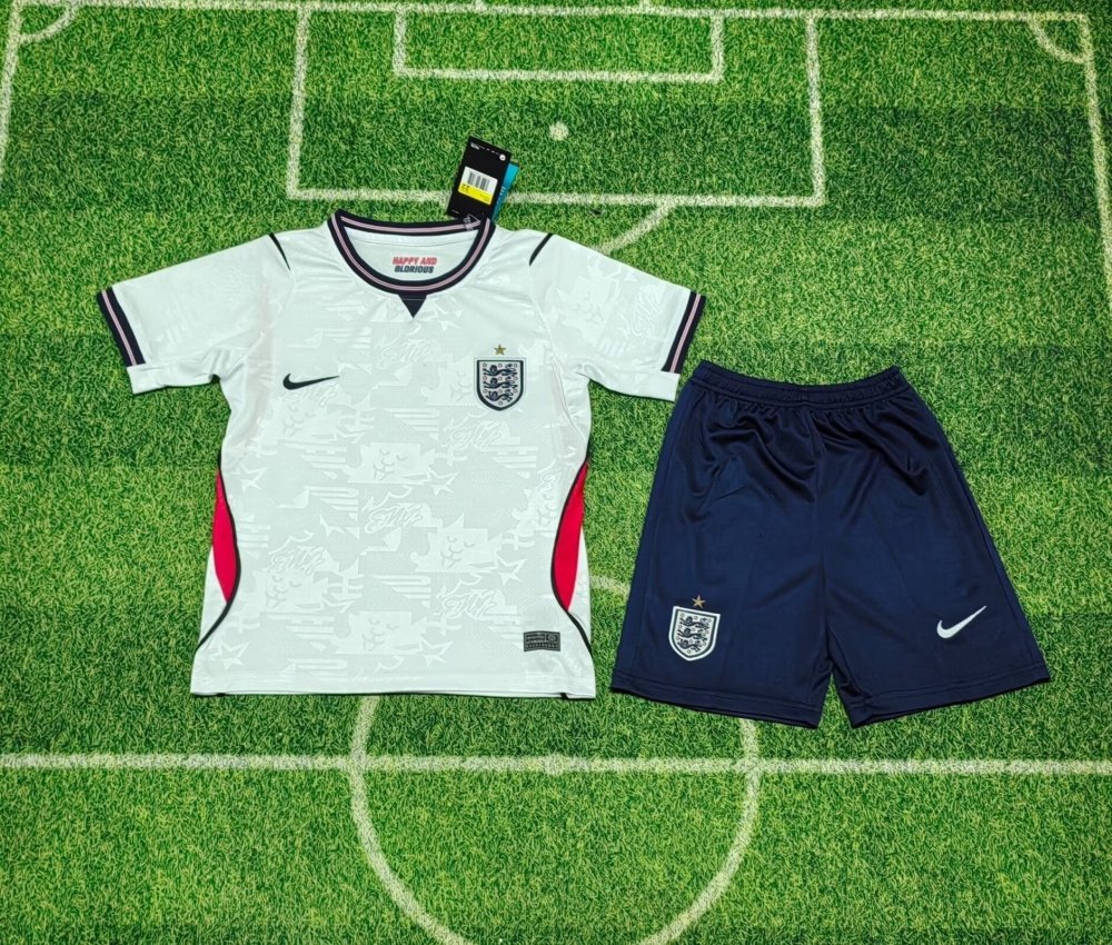 Kit enfant Angleterre DOM Coupe du Monde 2026 - Choppe ton maillot